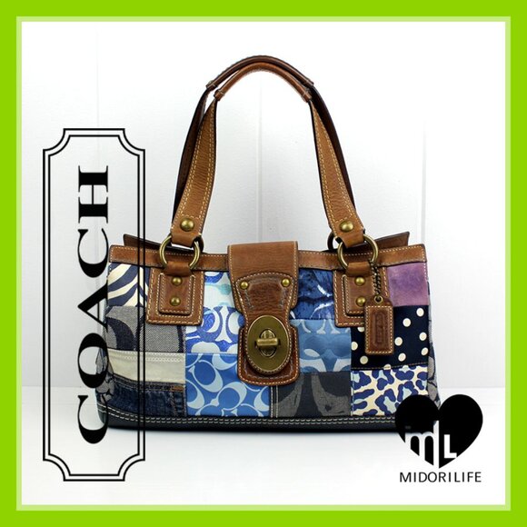 COACH Legacy Patchwork Shoulder Bag Satchel - Picture 1 of 12